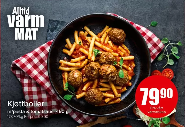 Mat - Kjøttboller m/pasta & tomatsaus