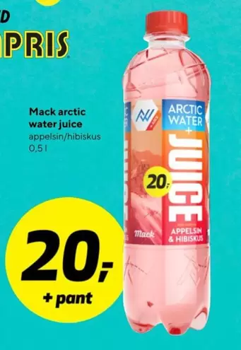 Mack arctic water juice appelsin/hibiskus
