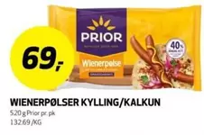 WIENERPØLSER KYLLING/KALKUN