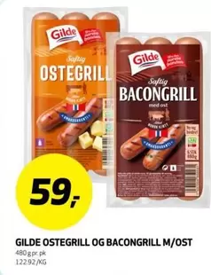 Ost - Gilde egrill og Bacongrill m/ost