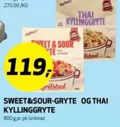 SWEET & SOUR-GRYTE OG THAI KYLLINGGRYTE