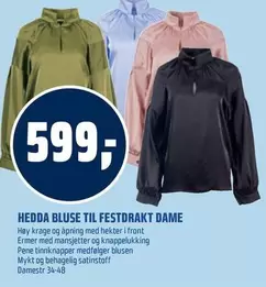 HEDDA BLUSE TIL FESTDRAKT DAME