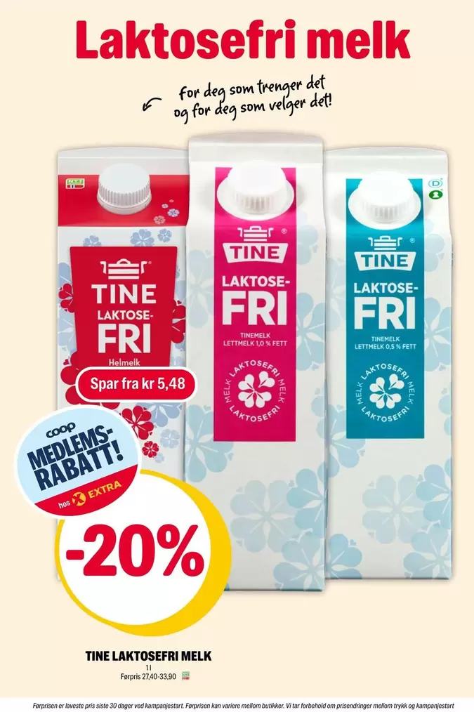 Extra - Laktosefri melk
