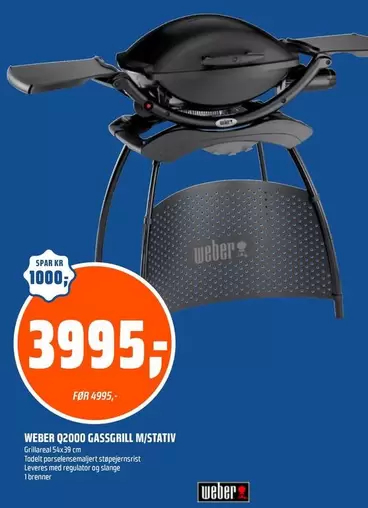 Weber - Q2000 GASSGRILL M/STATIV