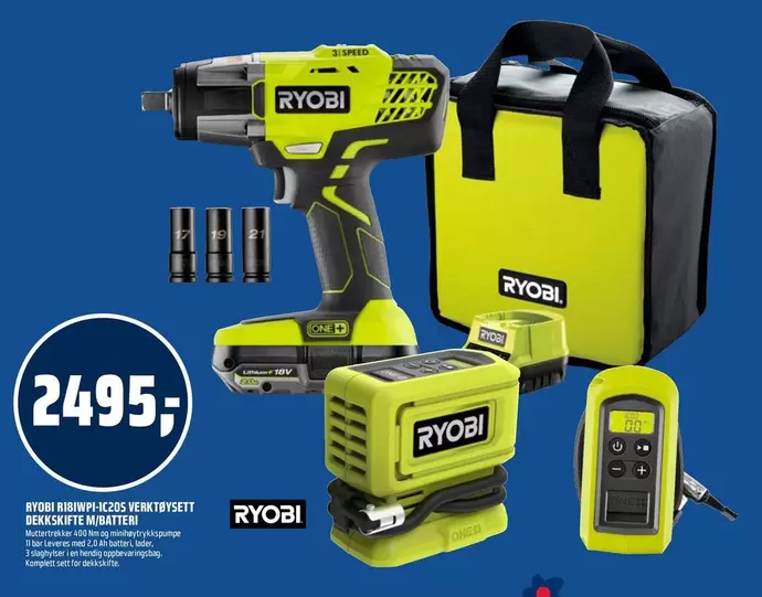 Ryobi - RYOBI R18IW3-0C205 VERKTYGSPAKET