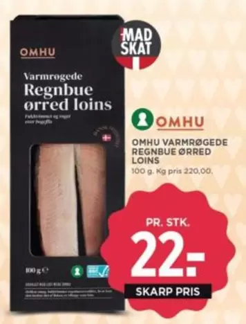Varmrøgede Regnbueørred loins