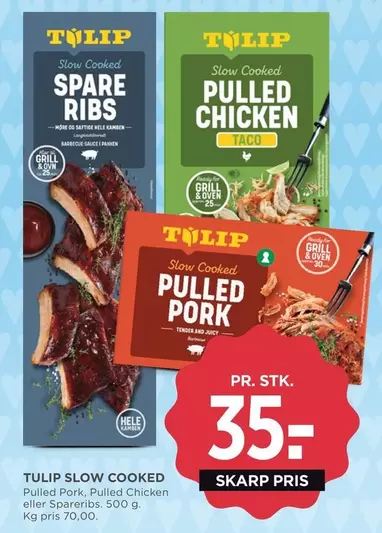 Taco - Slow Cooked Spare Ribs, Slow Cooked Pulled Chicken , Slow Cooked Pulled Pork