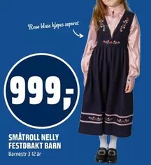 Barn - SMÅTROLL NELLY FESTDRAKT BARN