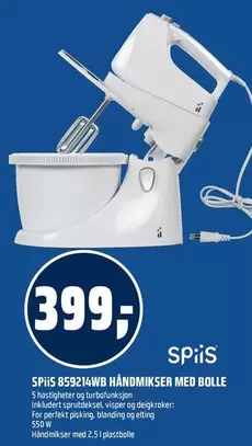 85924IWB HÅNDMIKSER MED BOLLE