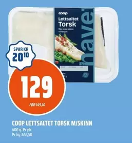 Coop Lettsaltet Torsk M/Skinn