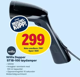 Wilfa Dapper ST1B-100 tøydamper