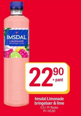 Limonade bringebær & lime