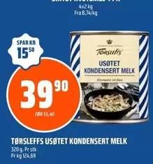 USØTET KONDENSERT MELK