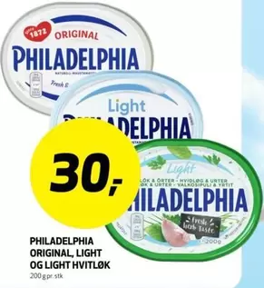 Ok - PHILADELPHIA ORIGINAL, LIGHT OG LIGHT HVITLØK