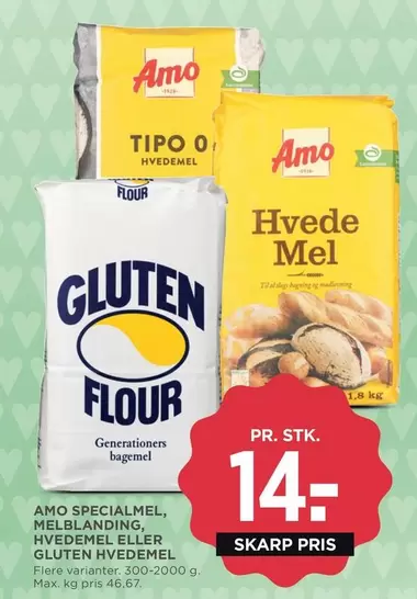 Max - Specialmel, Melblanding, Hvedemel eller Gluten Hvedemel