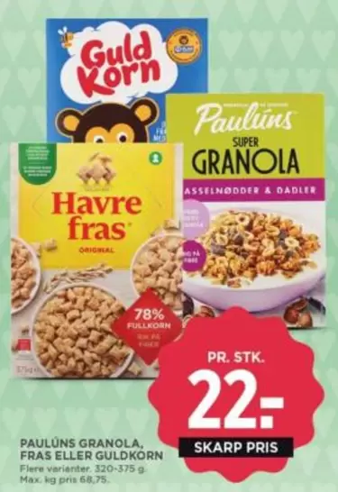 Granola - Pauluns , Fras eller GuldKorn