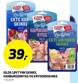 Løvtynn Skinke, Hamburgerrygg og Krydderskinke