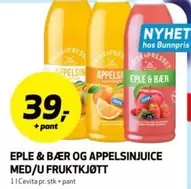 Eple & Bær og Appelsinjuice med/u fruktkjøtt
