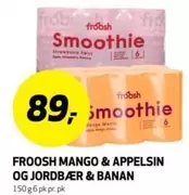 FROOSH MANGO & APPELSIN OG JORDBÆR & BANAN