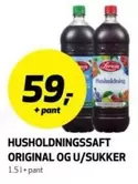 Husholdningssaft Original og U/Sukker