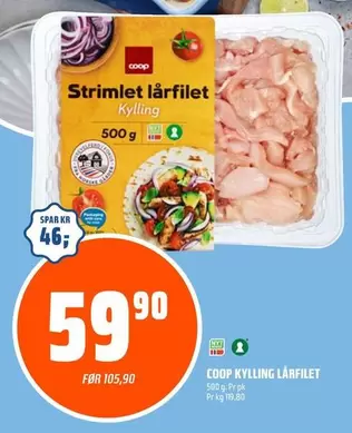 Strålet lårfilet Kylling