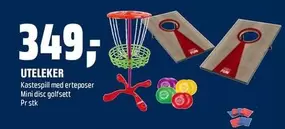Kastespill med erteposer Mini disc golfsett