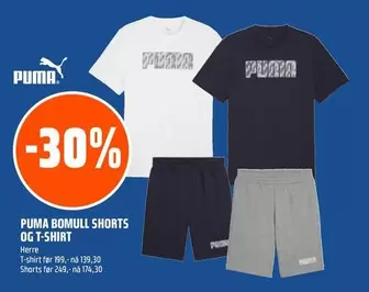 Puma - BOMULL SHORTS OG T-SHIRT
