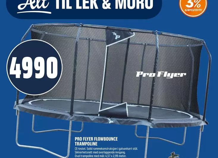 Trampoline - PRO FLYER FLOWBOUNCE TRAMPOLINE