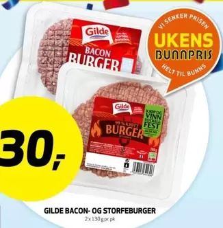 Bacon- Og Storfeburger