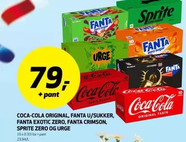 Coca Cola - COCA-COLA ORIGINAL, FANTA EXOTIC ZERO, FANTA CRIMSON, SPRITE ZERO OG URGE