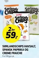 Sørlandschips Havsalt, Spansk Paprika og Creme Fraiche