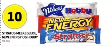 STRATOS MELKEGLEDE, NEW ENERGY OG HOBBY