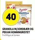 Granola - GRANOLA M/JORDBÆR OG PEKAN HONNINGRISTET
