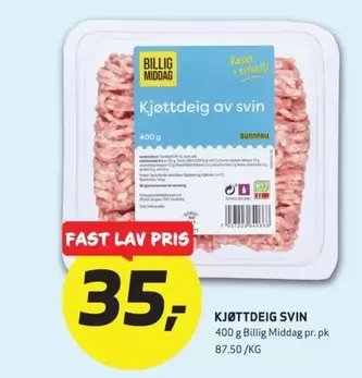 Fast - Kjøttdeig av svin