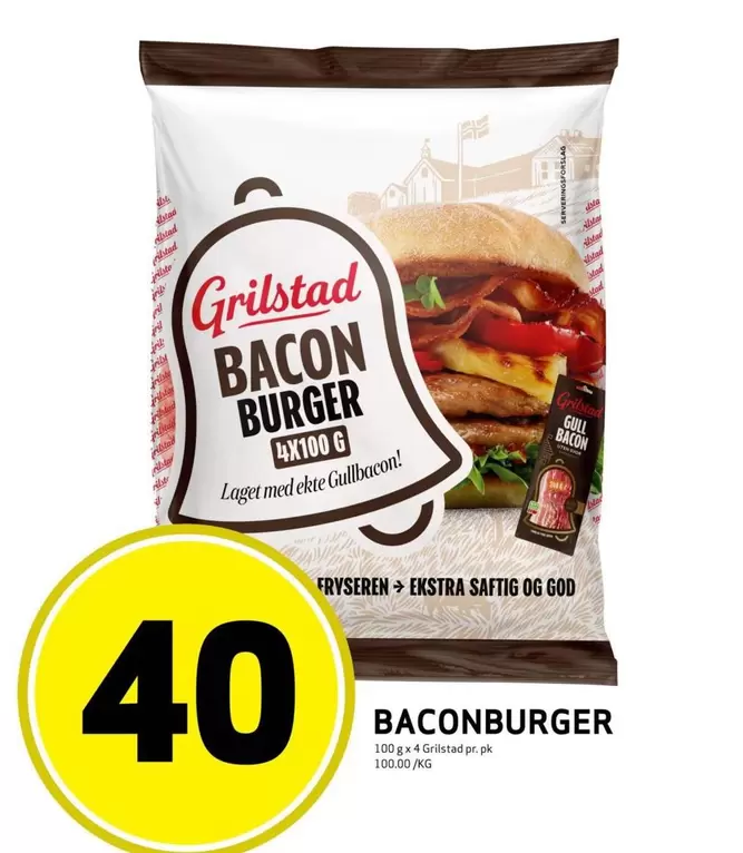 Bacon Burger 4X100 G