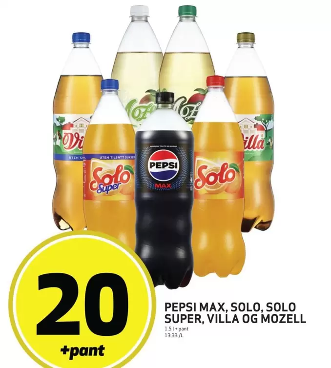 Movi - PEPSI MAX, SOLO, SOLO SUPER, VILLA OG MOZELL
