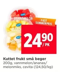 Fast - Kuttet frukt små beger