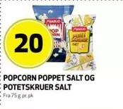 Op - POPCORN POPPET SALT OG POTETSKRUER SALT