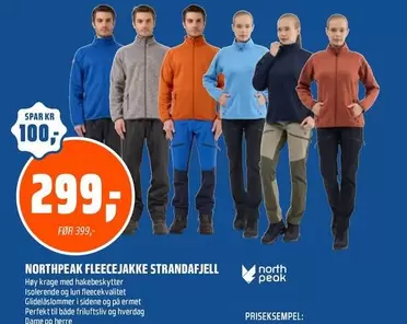 NORTHPEAK FLEECEJAKKE STRANDAFJELL