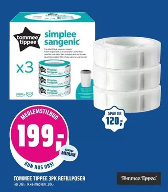 TOMMEE TIPPEE 3PK REFILLPOSER