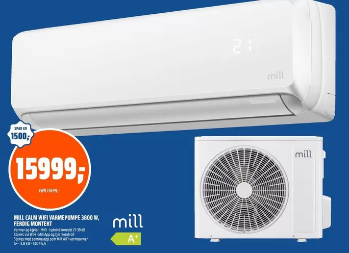 CALM WIFI VARMEPUMPE 3800 W