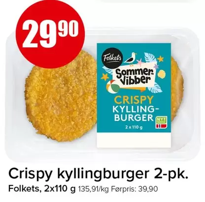 Crispy kyllingburger