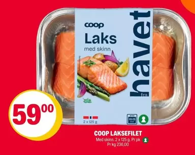 Laks med skinn