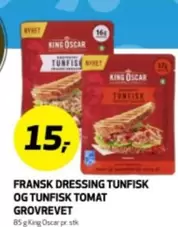 FRANSK DRESSING TUNFISK OG TUNFISK TOMAT GROVREVET