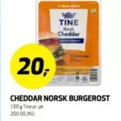 Norsk - CHEDDAR NORSK BURGEROST