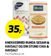 Wasa - KNEKKEBRØD RUNDA SESAM & HAVSALT OG DIN STUND CHIA & HAVSALT