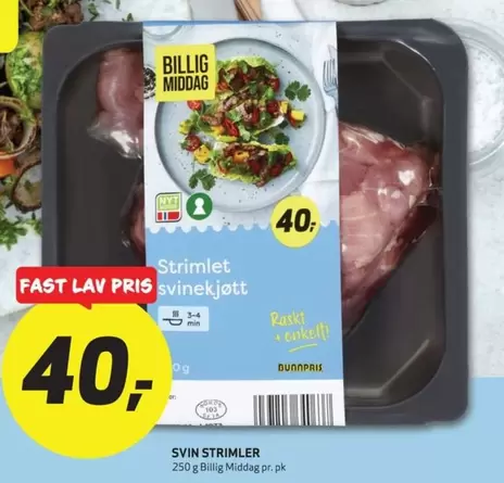 Fast - Strimlet svinekjøtt