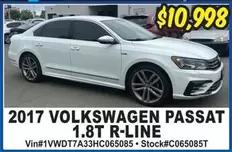 2017 VOLKSWAGEN PASSAT 1.8T R-LINE