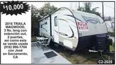 Esta - 2016 TRAILA WAOWOOD, 3 fts. long con extención out, 2 puertas, asi como esta se vende usada C2-2029