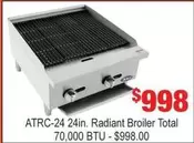 ATRC-24 24in. Radiant Broiler